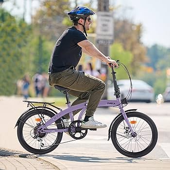 Amazon.com : ZUKKA Folding Bike 20 Inch Foldable Bicycle 7